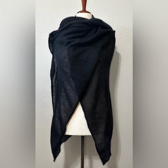 The Fisher Project by Eileen Fisher Black Mohair Wrap/Scarf - Picture 4 of 13